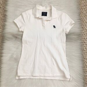 Abercrombie & Fitch Vintage Look White Polo Shirt
